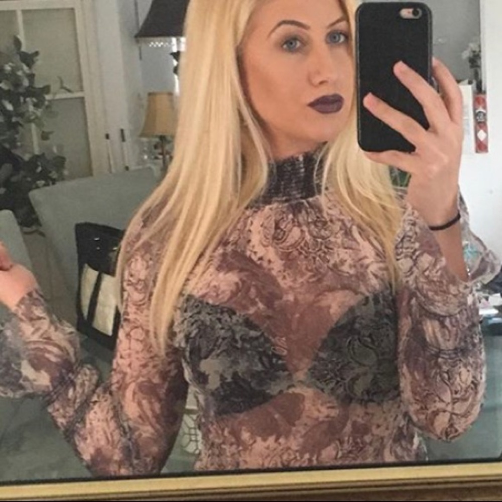 Sheer paisley top